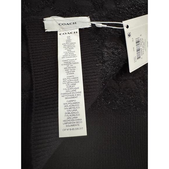 Signature C Metallic Muffler, Black Scarf - Picture 4 of 5